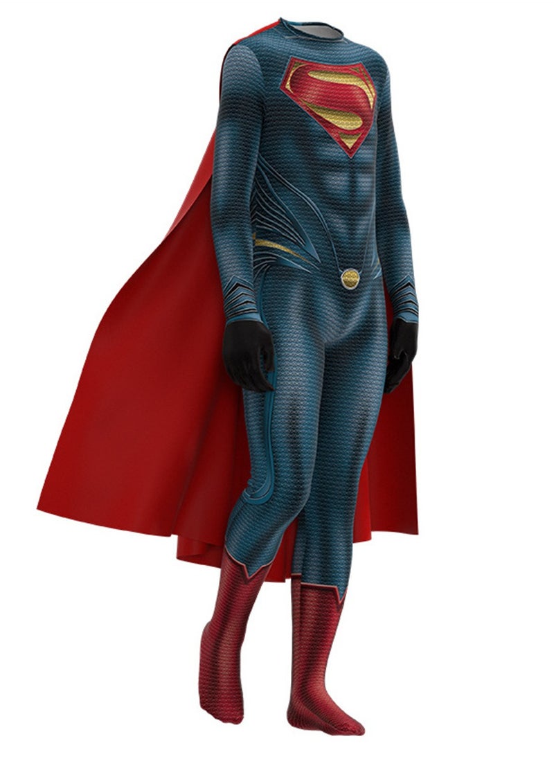 Generic - Man of Steel cos Superman hero Clark Kent jumpsuit adult children's performance costume tights suit stage dress up costume - Image 1