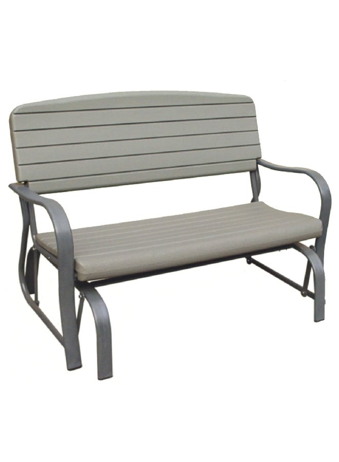 LIVING ACCENTS 2-Seater Weather Resistant Contemporary Outdoor Bench Grey 86 x 122 x 74 cm