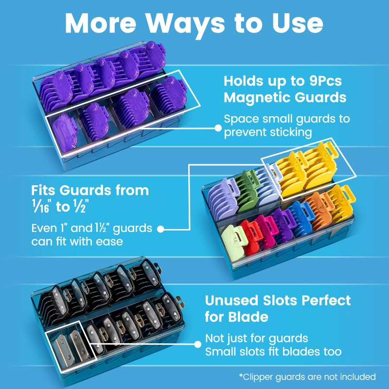 Perfitech Clipper Guard Holder Organizer with 12 Slots, Sturdy PC Material - Image 3