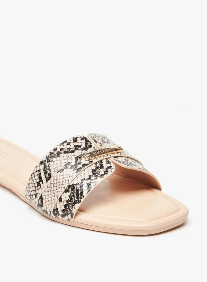 Celeste Women's Animal Print Slip-On Sandals