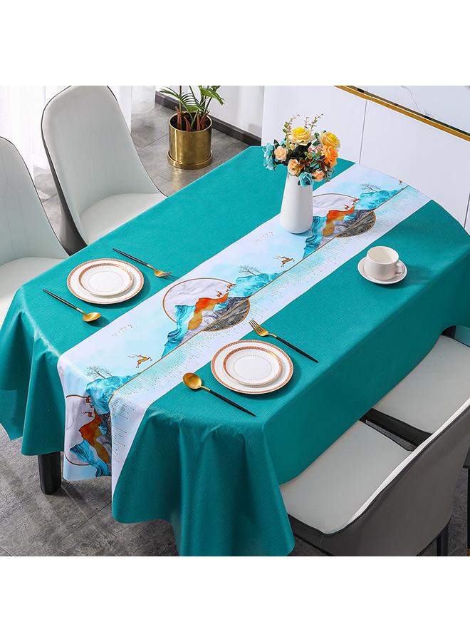 Bluejw Light Luxury High-end Feeling Oval Pvc Tablecloth Wholesale Household Waterproof Oil-proof Tablecloth Coffee Table Cloth A Generation Of Hair - Image 1