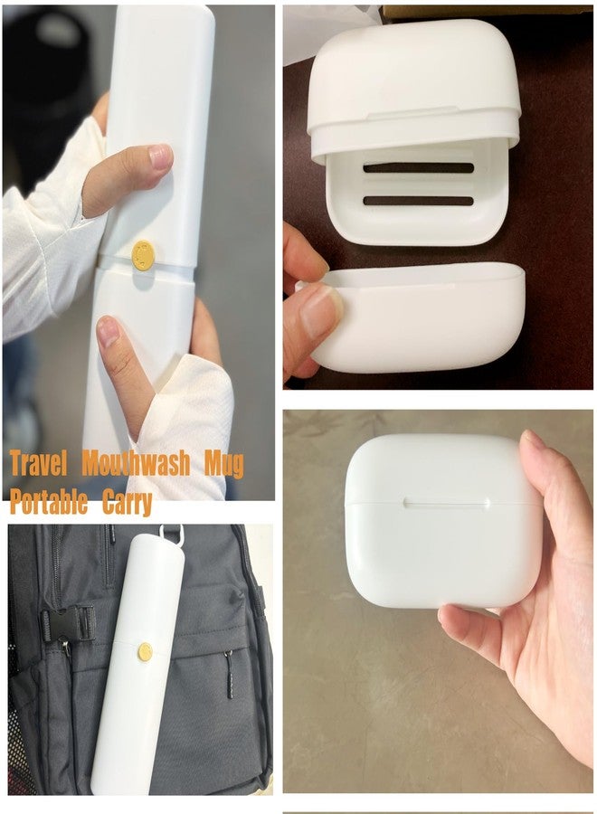 GCFTIFF 2PCS Portable Travel Toothbrush Case & Minimalist Travel Soap Case,Toothpaste Cover Container with Mouthwash Cup, Oral Clean Tools Organizer for Traveling/Camping/School/Gym(Large Capacity - Image 3