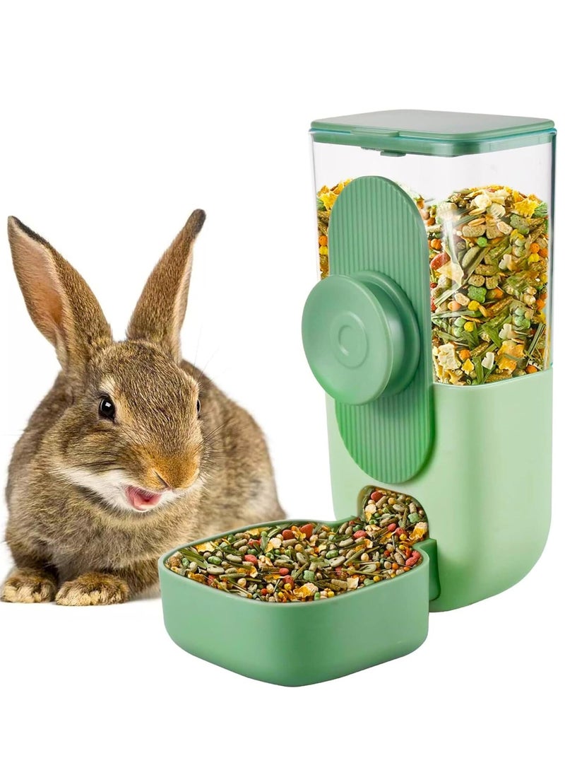 Cage Feeder Dispenser for Dogs & Cats - Wall Mounted Automatic Pet Feeder & Water Dispenser - Wear-Resistant Food Holder for Puppies, Rabbits & Small Pets - Hygienic, Easy Installation