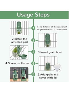SUPREMIUM Cage Feeder Dispenser for Dogs & Cats - Wall Mounted Automatic Pet Feeder & Water Dispenser - Wear-Resistant Food Holder for Puppies, Rabbits & Small Pets - Hygienic, Easy Installation  - Image 4