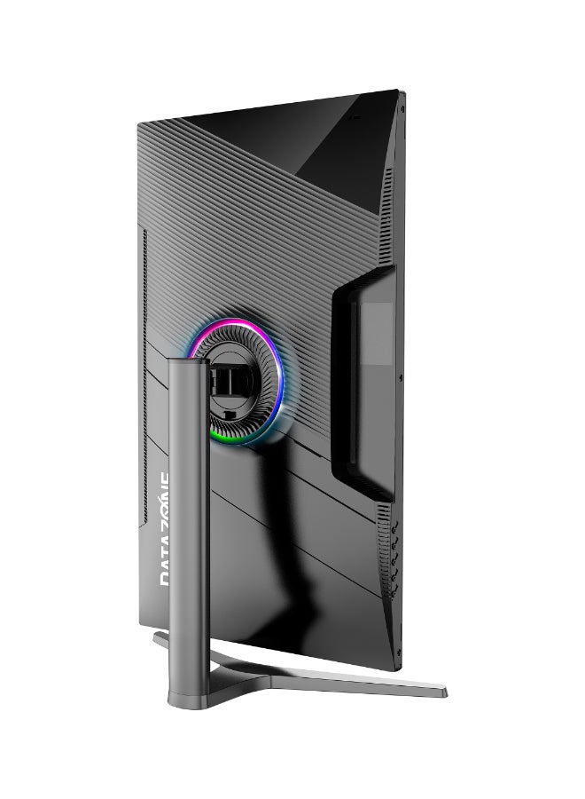 داتا زون شاشة قيمنق 27 بوصة, QHD بدقة (2560x1440), معدل تحديث 165 هرتز, IPS, معدل استجابة 1 مللي ثانية GTG, متوافقة مع وحدة التحكم (PS5-XBOX), ميزة HDR, اضاءة RGB خلفية مع قابلية تعديل الارتفاع والميلان مع مكبر صوت مدمج أسود - Image 3