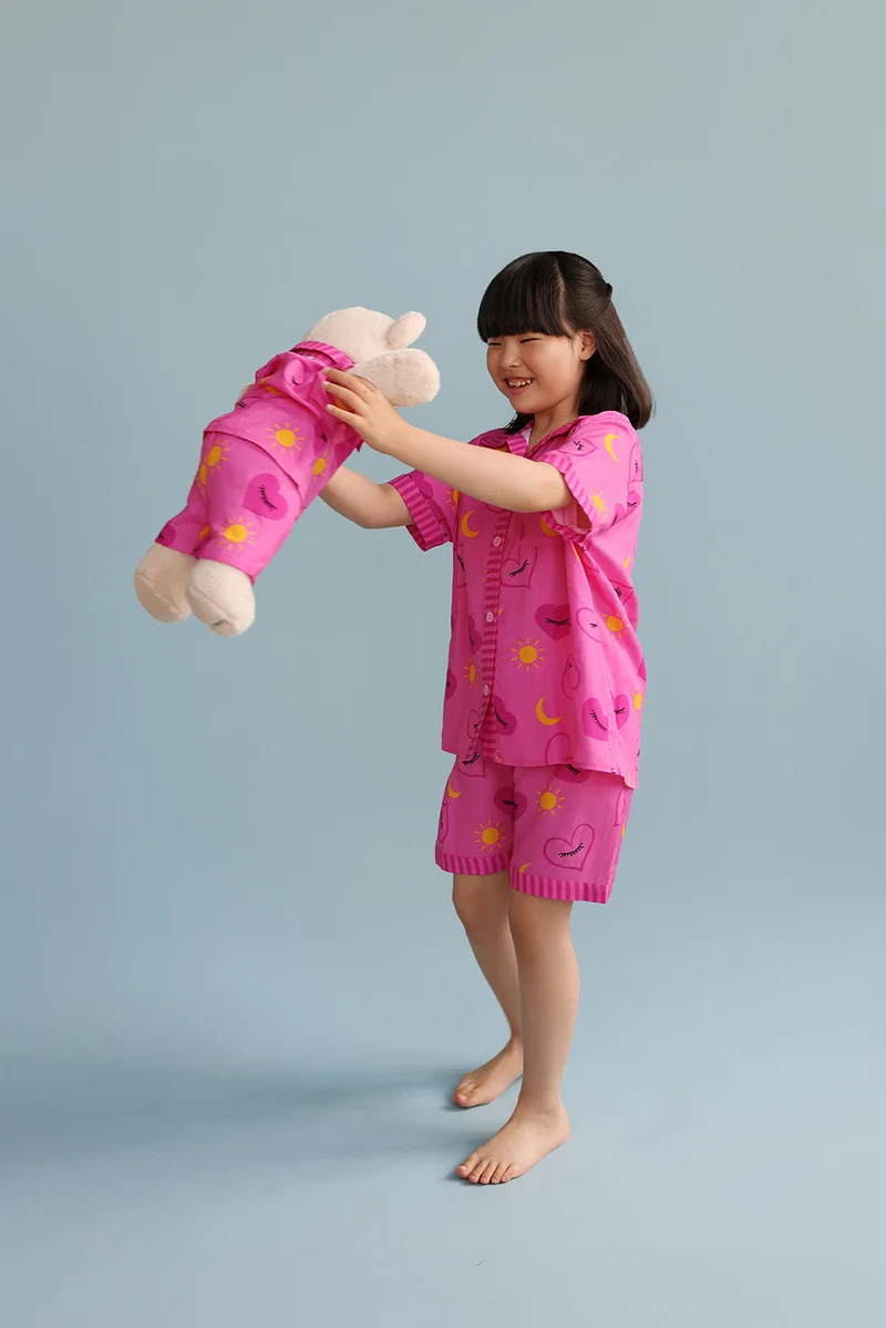 Luna Mia 'Sofia' Pyjama Set With Matching Teddy Bear