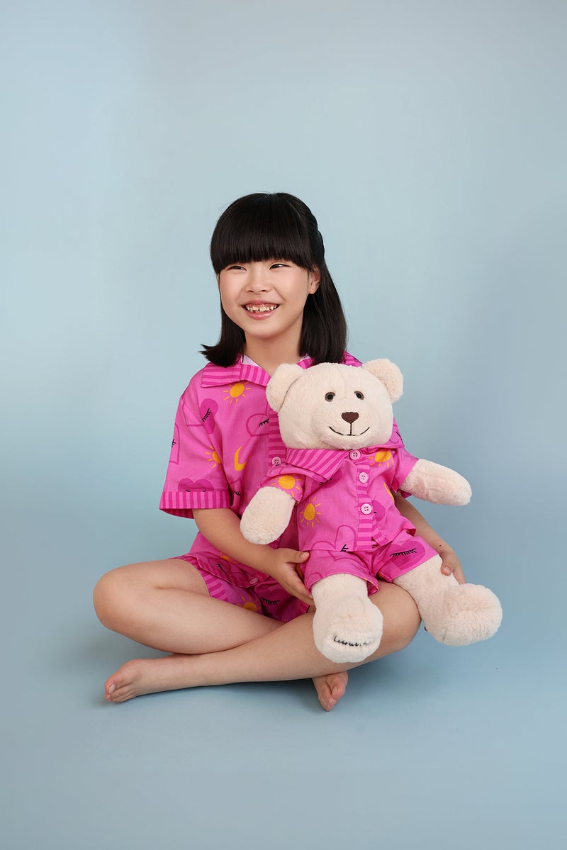 Luna Mia 'Sofia' Pyjama Set With Matching Teddy Bear - Image 3