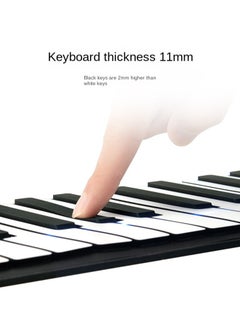 Generic Silicone 88-Key Roll-Up Piano for Kids, Bluetooth Beginner Soft Keyboard Electric Piano with Stereo Speakers, Rechargeable Battery, Compatible with Phones, Tablets & PCs  - Image 3