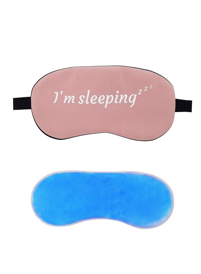 Jenna Polyester Cute Sleeping Eye Shade Mask Cover For Insomnia, Meditation, Puffy Eyes And Dark Circlespink With Gel  - Image 1