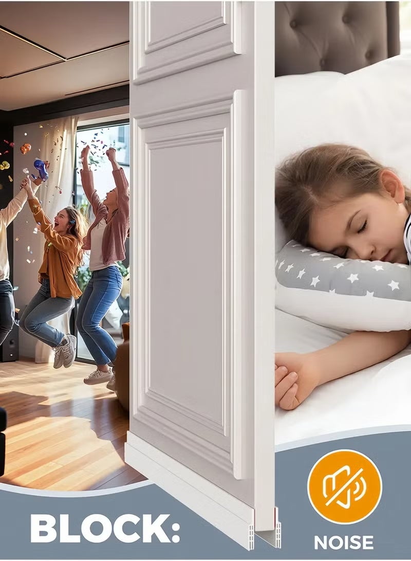 DUTUO Door Draft Stopper, 120 cm Length Under Door Seal, Door Sweep for Exterior & Interior Doors, Door Bottom Draft Blocker Dust and Noise Insulation - Image 5