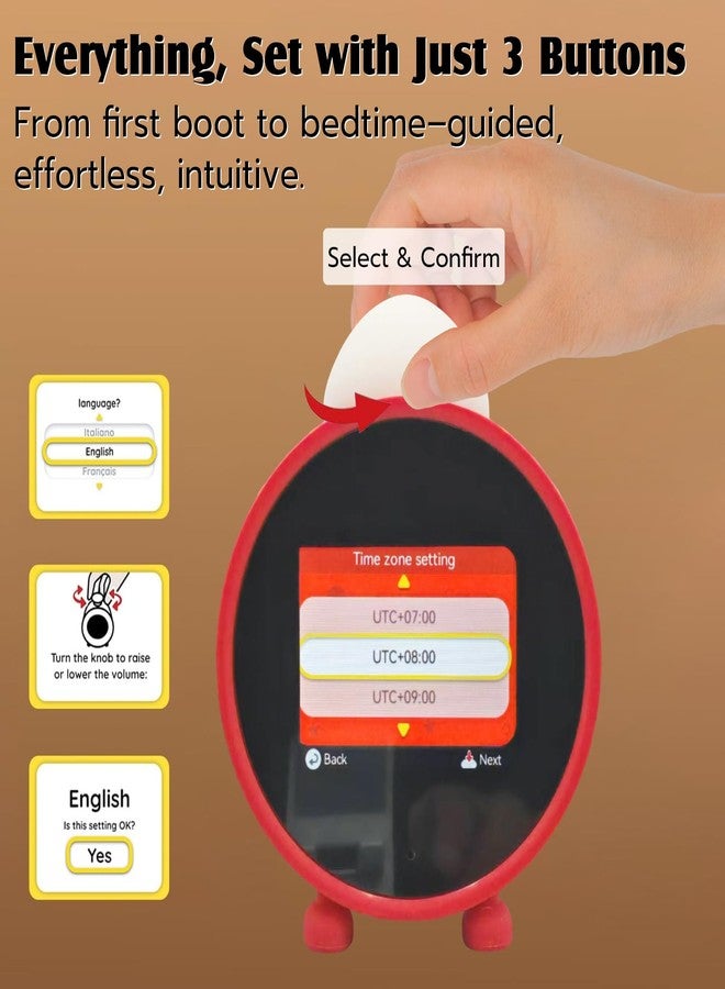 Elinksmart AI Clock Smart Clock with ChatGPT, WiFi Connect Voice Assistant Sound Clock Alarm with 2.8-Inch to Wake Alarm Clock for Toddlers and Kids - Image 4