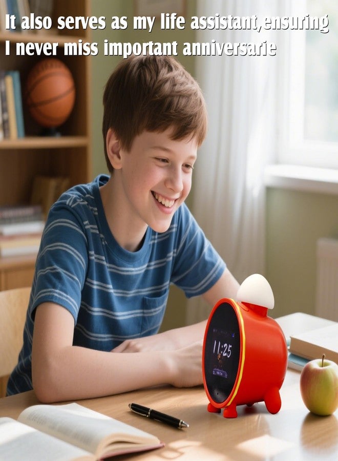 Elinksmart AI Clock Smart Clock with ChatGPT, WiFi Connect Voice Assistant Sound Clock Alarm with 2.8-Inch to Wake Alarm Clock for Toddlers and Kids - Image 5