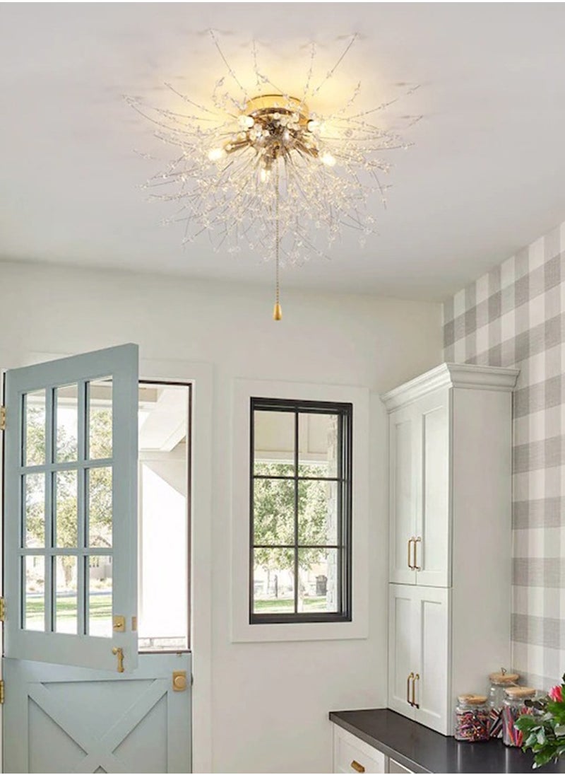 Comely - Crystal Ceiling, Adjustable Led Ceiling Light, Tricolor Light, Gold, With Bulb Included - Image 1