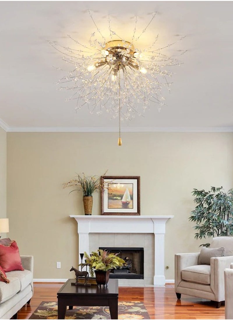 Comely - Crystal Ceiling, Adjustable Led Ceiling Light, Tricolor Light, Gold, With Bulb Included - Image 1