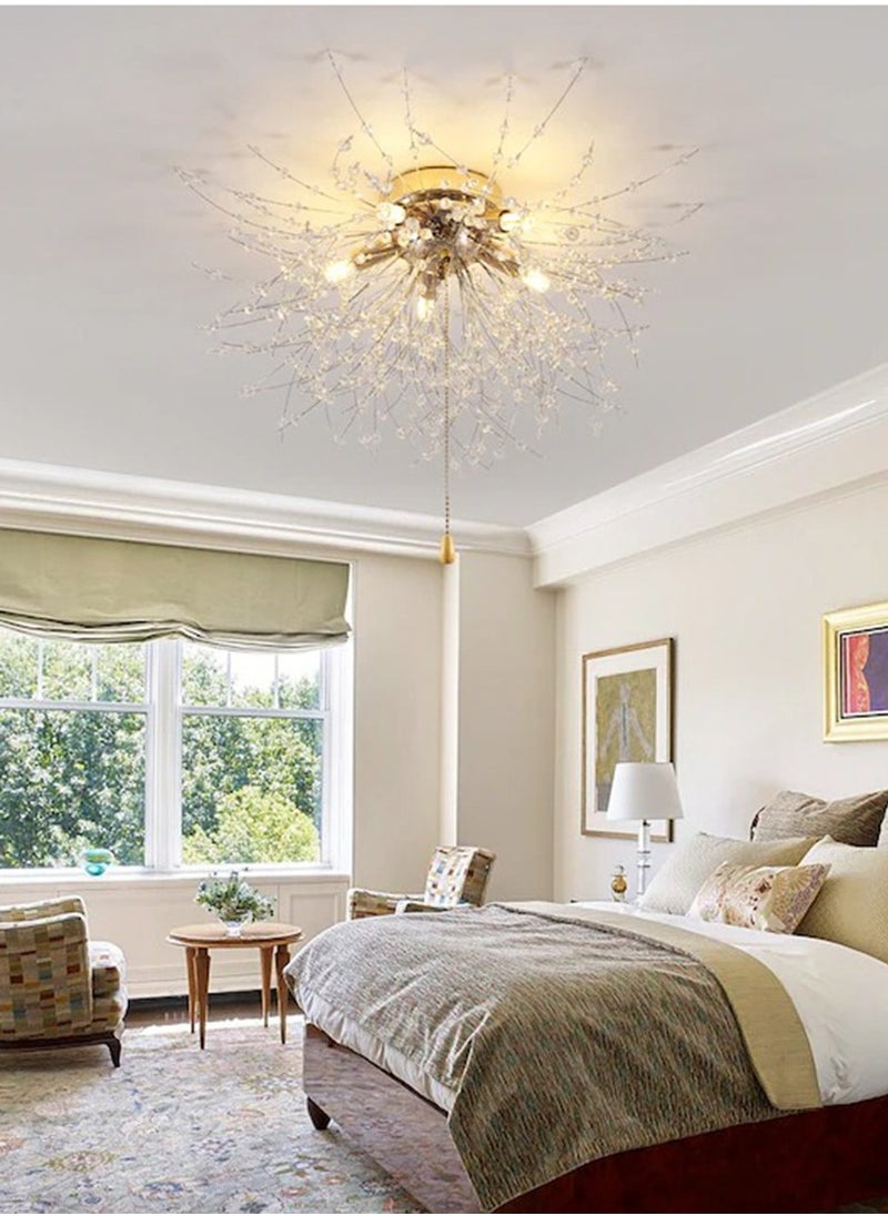 Comely - Crystal Ceiling, Adjustable Led Ceiling Light, Tricolor Light, Gold, With Bulb Included - Image 1
