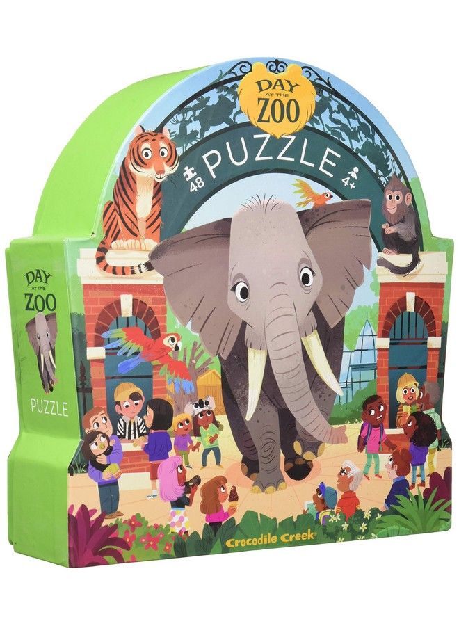 Crocodile Creek Day At The Museum Zoo Jigsaw Puzzle, 48 Pc, For Kids Ages 4 & Up, Multicolor  - Image 1