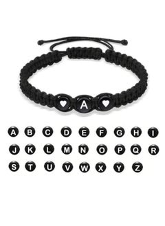 YUCCA New Cross Border European and American Hand Jewelry Hand Knitted 26 Letter Bracelet for Women Exquisite Love Bracelet for Couples Mother's Day Bracelet for Mom Boyfriend Lover Gift  - Image 2