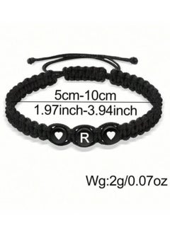 YUCCA New Cross Border European and American Hand Jewelry Hand Knitted 26 Letter Bracelet for Women Exquisite Love Bracelet for Couples Mother's Day Bracelet for Mom Boyfriend Lover Gift  - Image 5