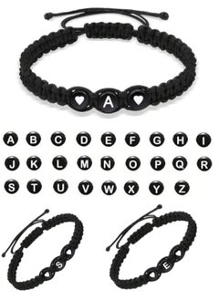 YUCCA New Cross Border European and American Hand Jewelry Hand Knitted 26 Letter Bracelet for Women Exquisite Love Bracelet for Couples Mother's Day Bracelet for Mom Boyfriend Lover Gift  - Image 1