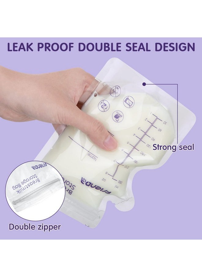 300 Count Breastmilk Storage Bags 8 Oz Breast Milk Storing Bags Milk Storage Bags For Breastfeeding With Pour Spout Double Seal Self Standing Breastmilk Storing Bags