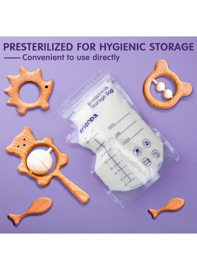 300 Count Breastmilk Storage Bags 8 Oz Breast Milk Storing Bags Milk Storage Bags For Breastfeeding With Pour Spout Double Seal Self Standing Breastmilk Storing Bags