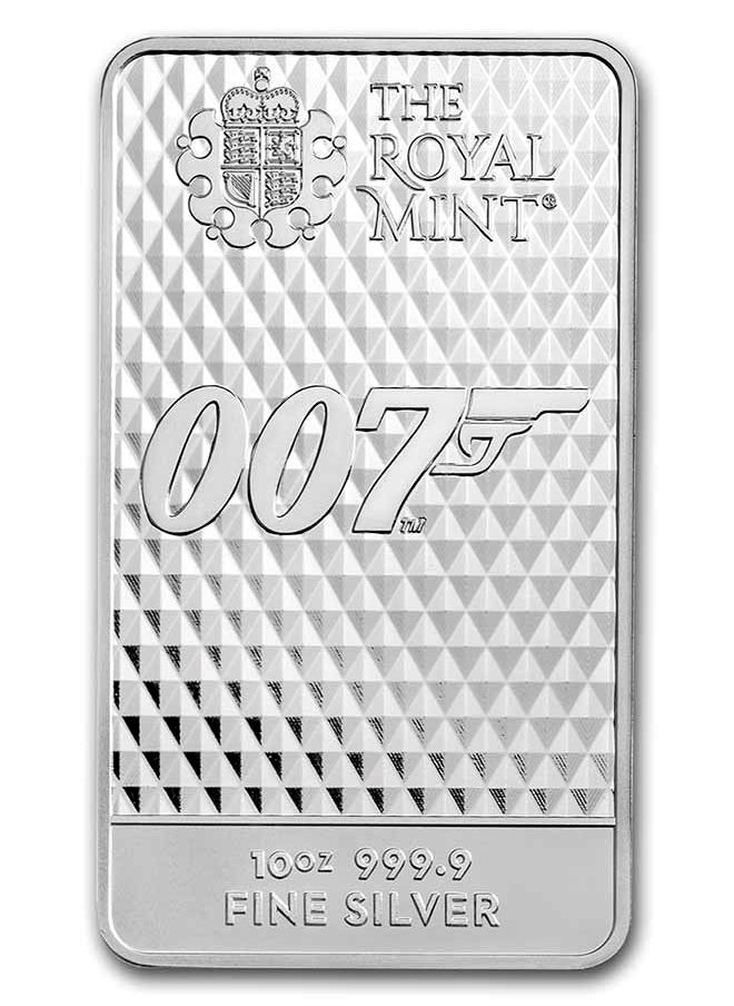 ABConcept James Bond "Diamonds Are Forever" Silver 10 oz Bar  - Image 1