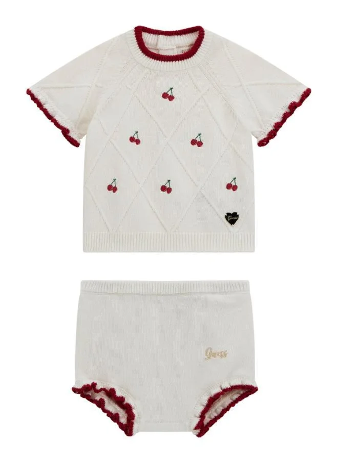 GUESS Kids Printed Sweater And Pantie Set