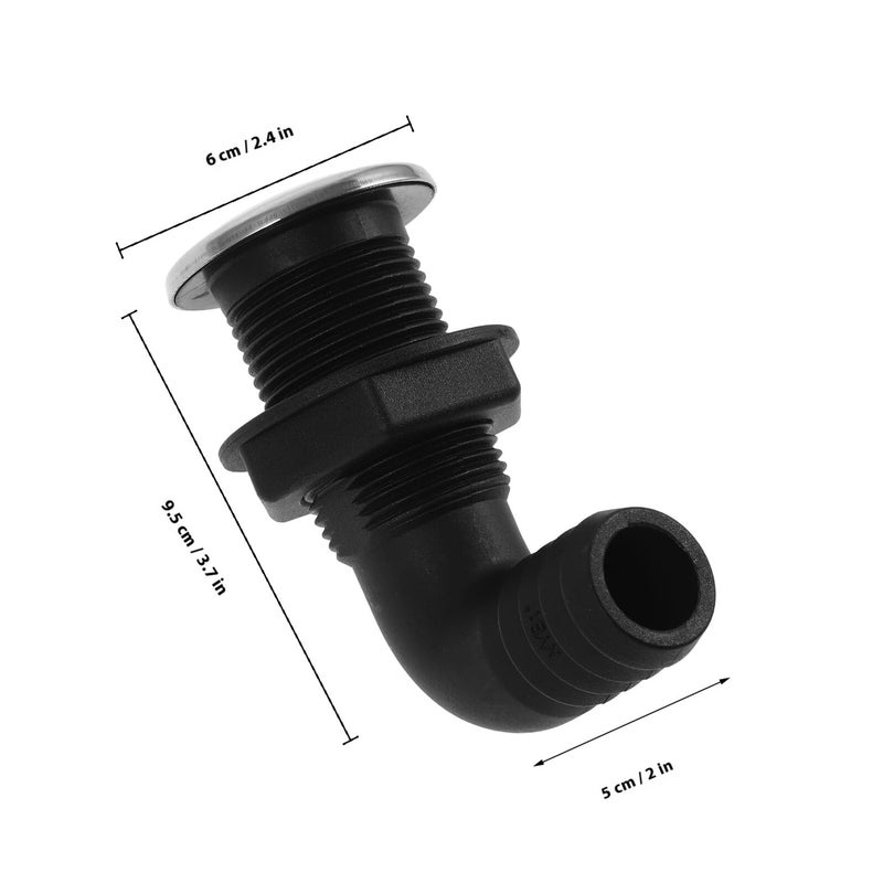 25mm Marine Sewage Outlet Elbow Connector for Yacht Hull Draining Plumbing Fittings - Image 3