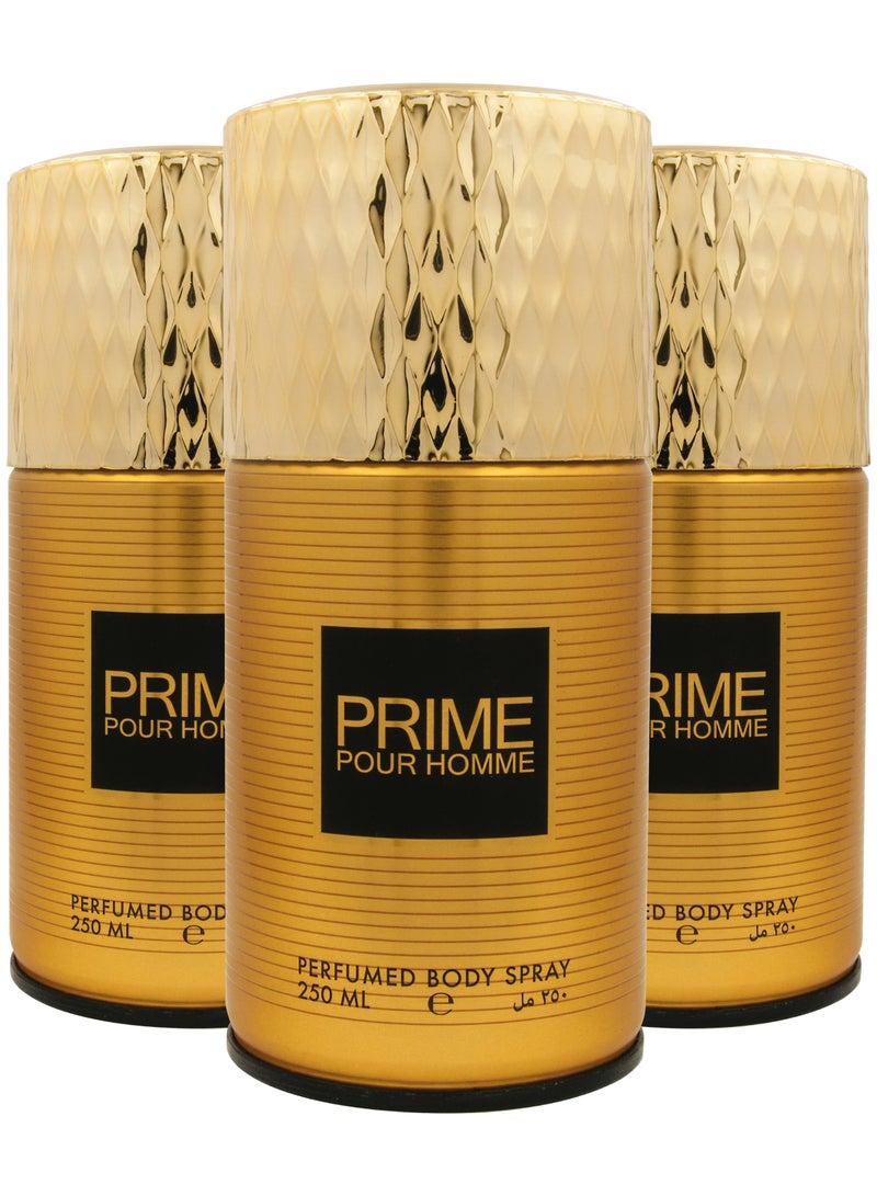 Elegant بخاخ عطر برايم للرجال 250 مل عبوة من 3 - Image 1