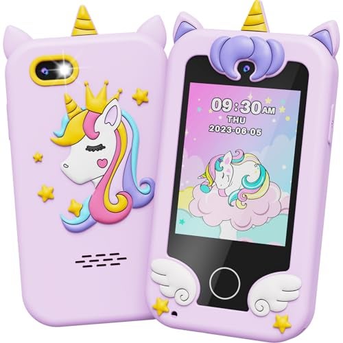 UCIDCI Kids Smart Phone for Girls Ages 37 with Dual Camera Learning Games Travel Toy with MP3 Music Player for Christmas Birthday Gifts for 37 Year Old Boys - Image 1