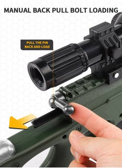 GROIC Toy Gun Soft Bullets Education Toy,Sniper Rifle Blaster Gun AWM,Double Mirror Effect Toy Sniper Guns,DIY Toy with Rich Accessories ,Shooting Games Toys for Kids  - Image 3