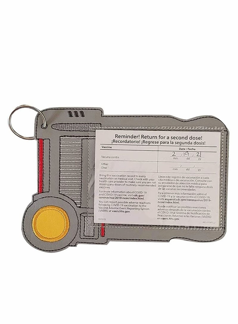 Captaintech Vaccine Card Protector Waterproof Vaccination Card Holder for Unisex，Portable Multipurpose Health Card Funny Reagent Card Protector with Transparent Window - Image 1