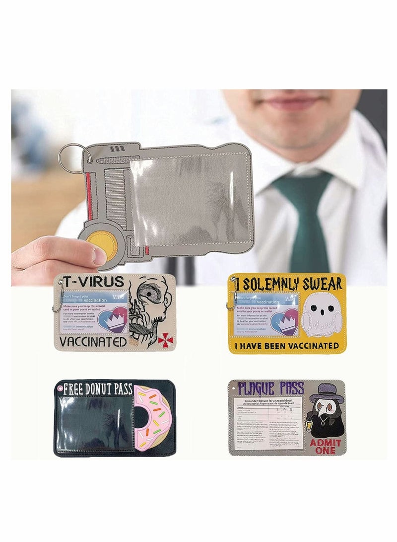 Captaintech Vaccine Card Protector Waterproof Vaccination Card Holder for Unisex，Portable Multipurpose Health Card Funny Reagent Card Protector with Transparent Window - Image 2