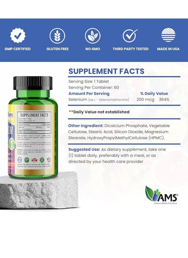 Selenium 200McgAdvanced Formula 60 Tablets