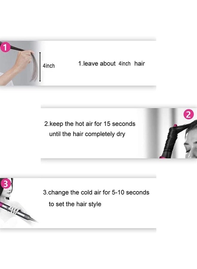 Chuancheng 2 قطع 1.2 بوصة/30 مم أسطوانات تجعيد الشعر الطويلة متوافقة مع أدوات الشعر لملحقات دايسون إير وراپ ستايلر، ملحقات لأساليب شعر متعددة - Image 2