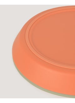 Let's Be Child 2-Piece Round Plate Sage Green-Peach  - Image 4