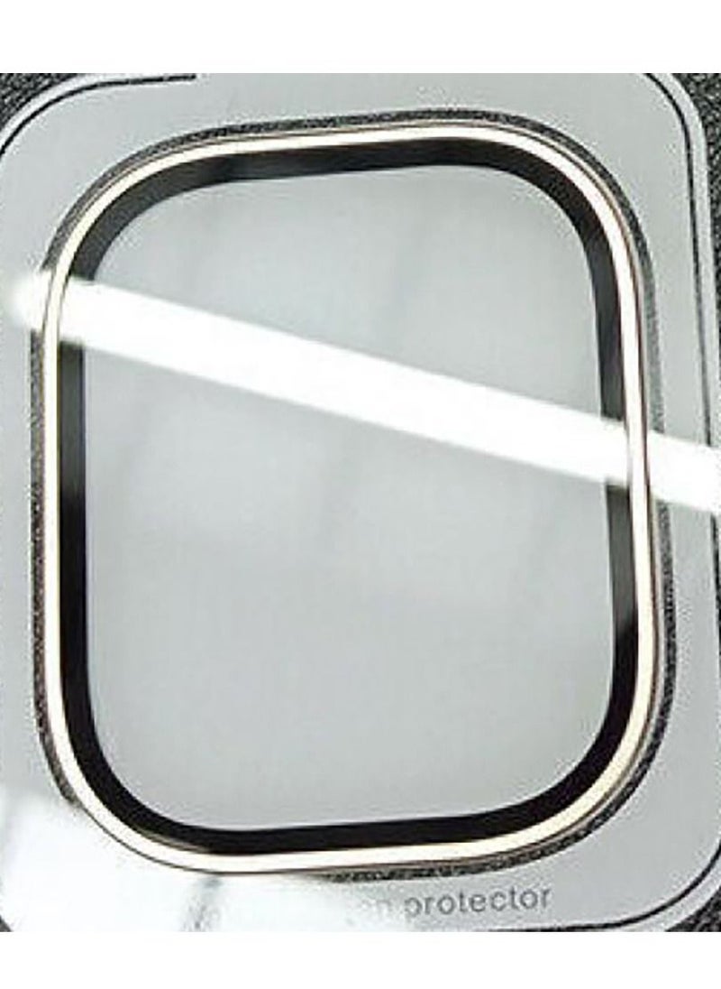 Generic - SCREEN FOR Apple Watch Ultra 49mm Glass Screen Protector - Black/Silver - Image 1
