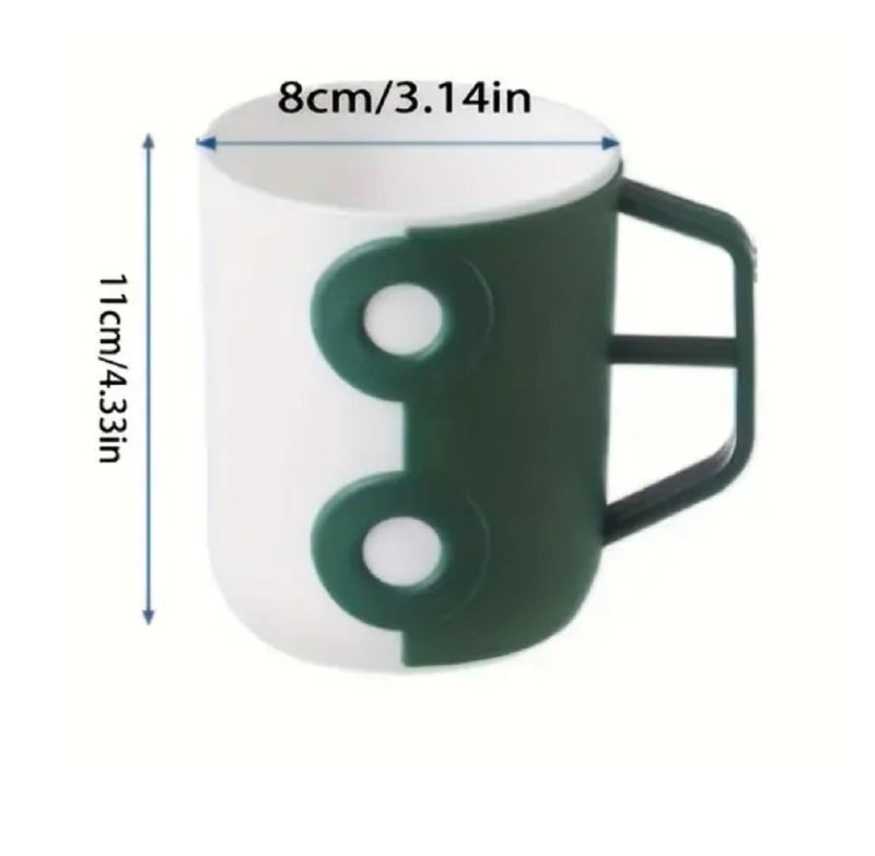 IndusBay® Multi Utility Plastic Cup use as Toothbrush Holder Cup, Mouthwash Cup, Gargle Cup, Pen Stand, Table Decor, Simple Bathroom Tumbler Return Gifting for Kids, Car, Green - Image 2
