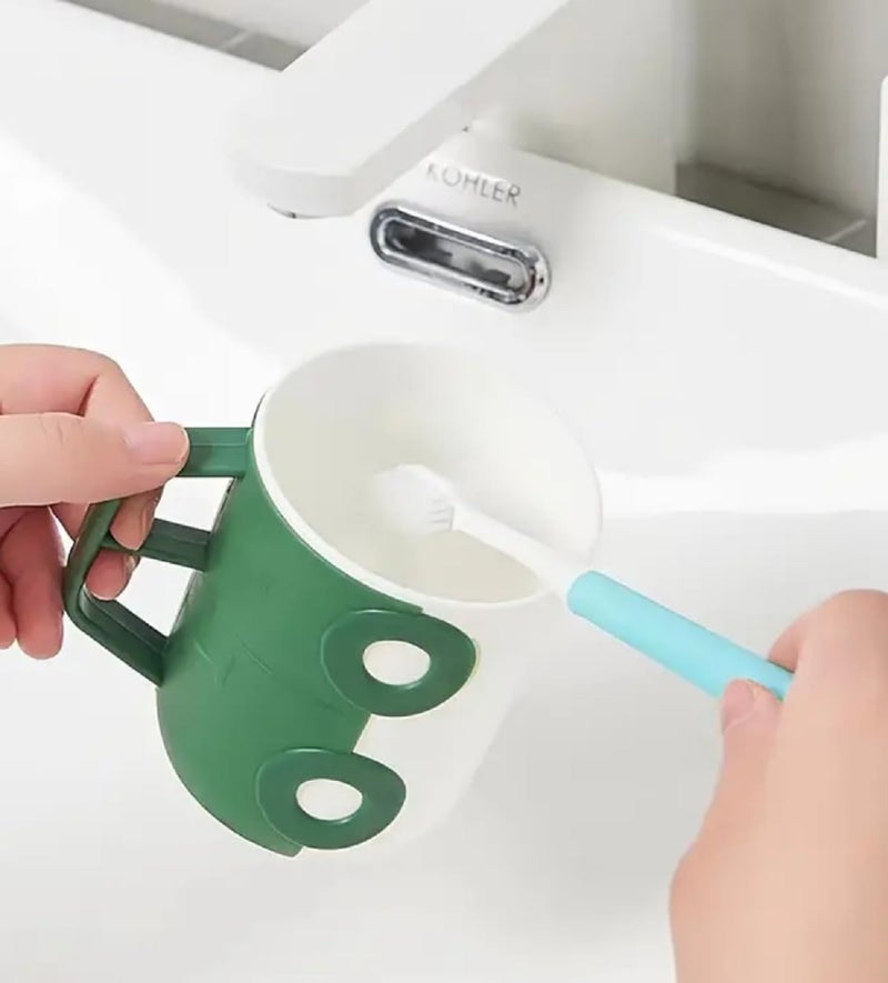 IndusBay® Multi Utility Plastic Cup use as Toothbrush Holder Cup, Mouthwash Cup, Gargle Cup, Pen Stand, Table Decor, Simple Bathroom Tumbler Return Gifting for Kids, Car, Green - Image 4