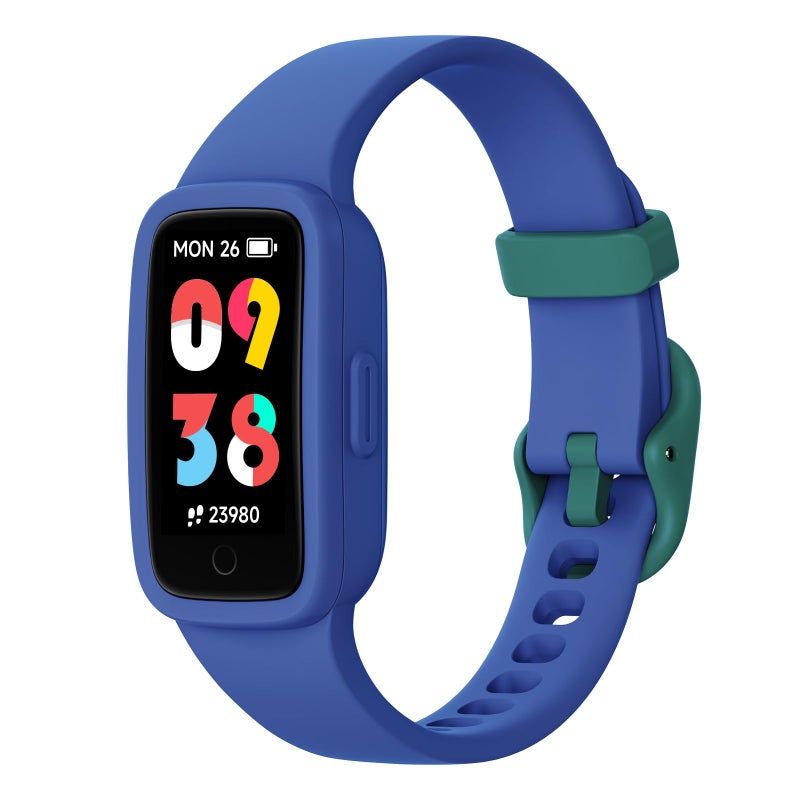 BIGGERFIVE Vigor 3 Kids Fitness Tracker Watch AMOLED Screen No App No Phone Needed 3ATM Waterproof Heart Rate and Sleep Monitor Pedometer Watch Sports Step Counter for Boys Girls Ages 515 Blue - Image 2