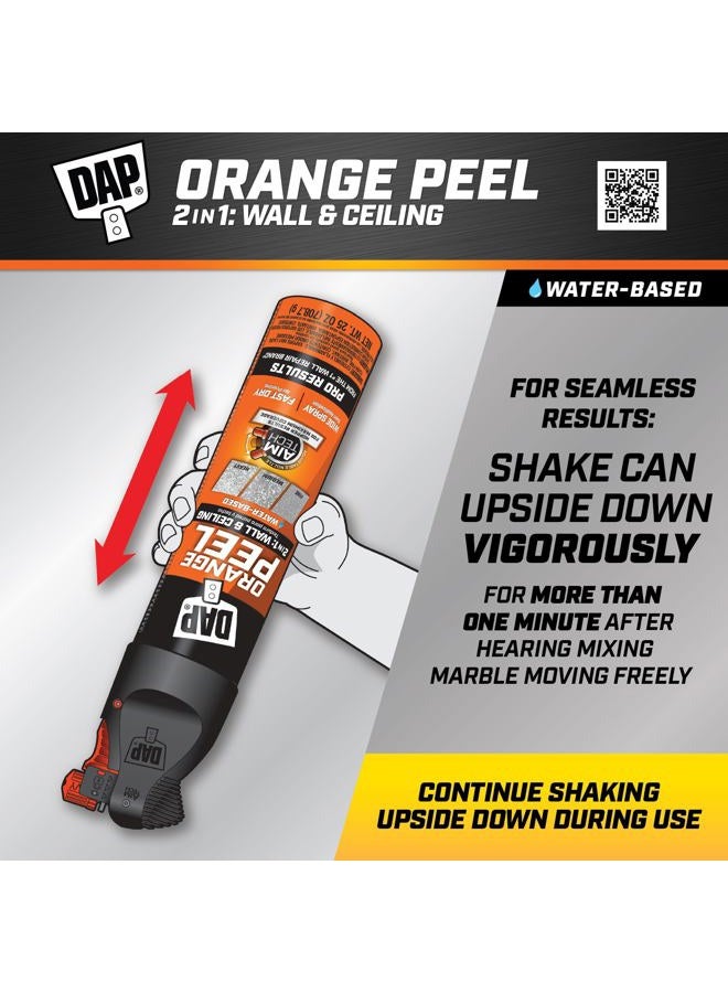 Dap Spray Texture Orange Peel Water Based 2n1 Wall & Ceiling Texture Spray with Aim Tech Nozzle, White, 25 Oz (7079850005) - Image 2