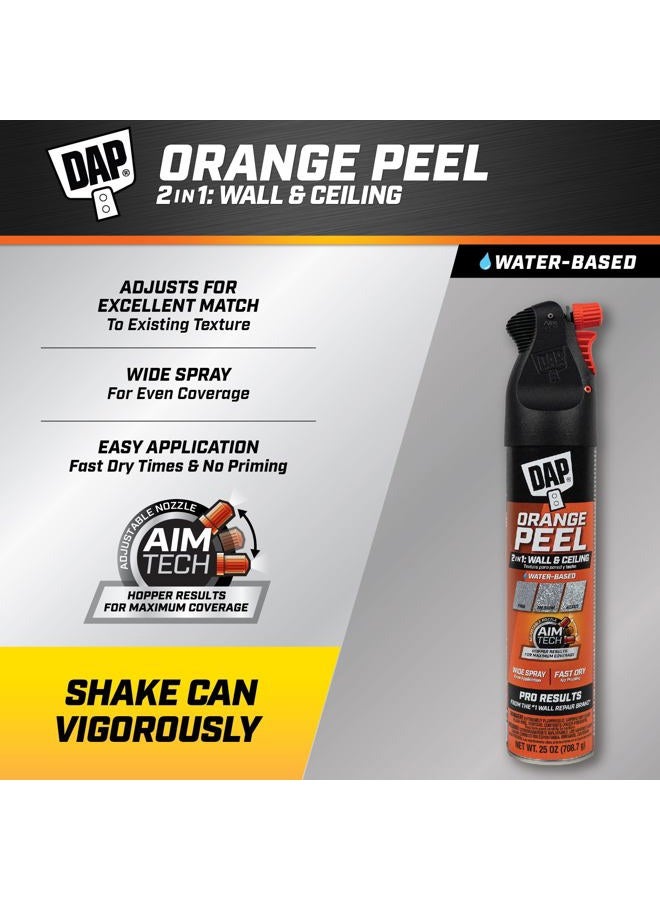 Dap Spray Texture Orange Peel Water Based 2n1 Wall & Ceiling Texture Spray with Aim Tech Nozzle, White, 25 Oz (7079850005) - Image 3