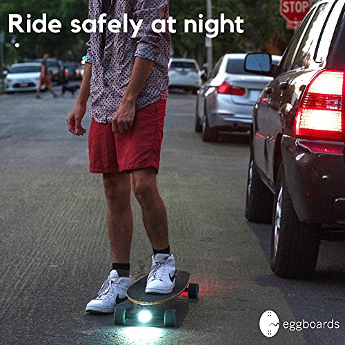 Eggboards Electric Skateboard Lights for Night Riding. LED Skateboard Light Kit. Longboard Lights USB Rechargeable. Skate Board Headlight Front and Back. Ideal Electric Skateboards Accessories - Image 2