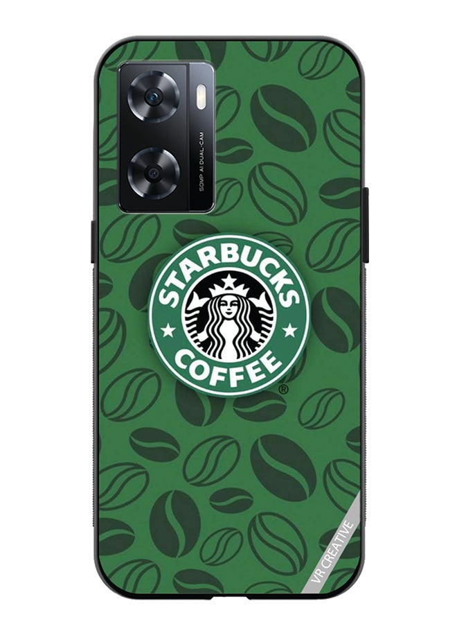 VR CREATIVE Protective Case Cover For Oppo A57/A77s Starbucks 3 Design Multicolour - Image 1