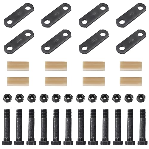 Racewill 2 Packs Tandem Axle Trailer Shackles Kit: Trailer Shackles with Trailer Shackle Bolts, 2-5/8" Trailer Shackle Straps (262), Used On Dual-Axle Systems And All Triple-Axle Systems - Image 1