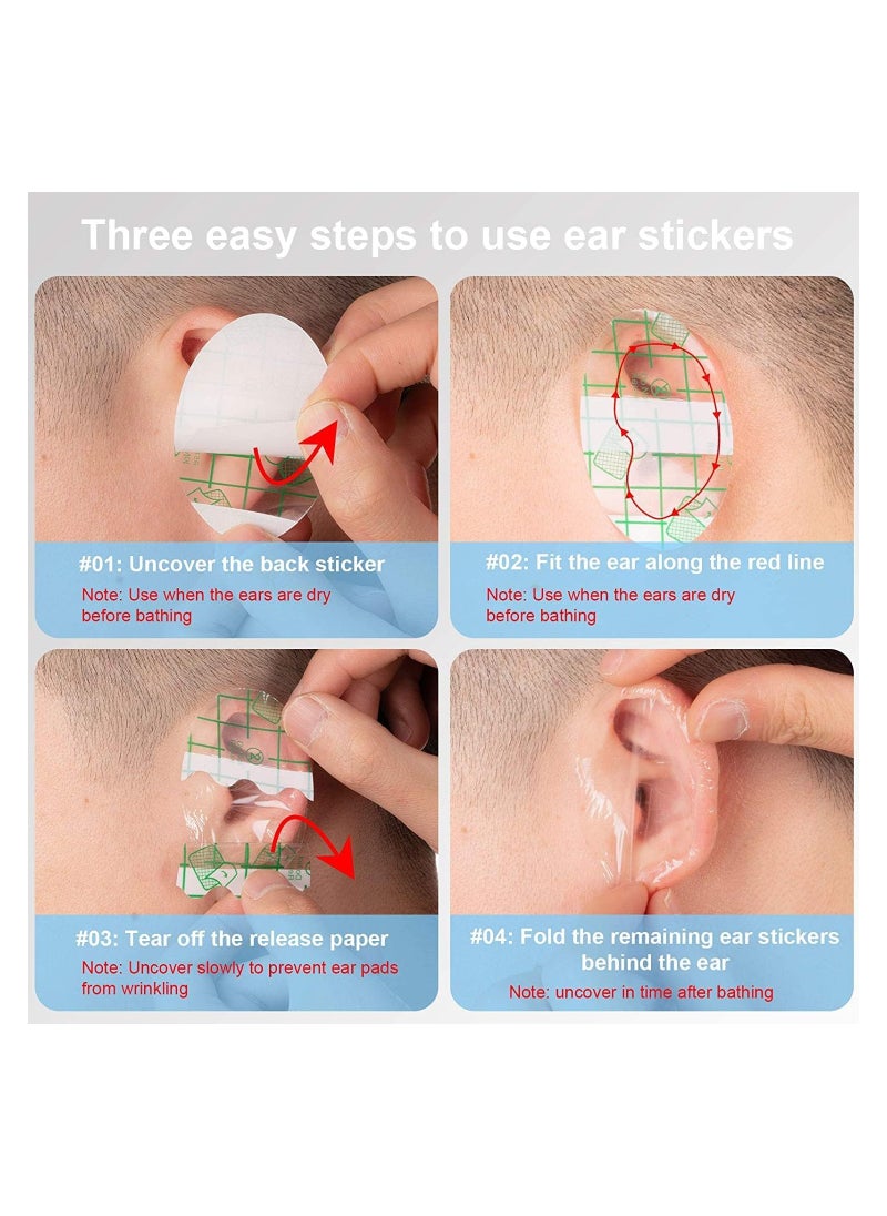 60 Pack Baby Waterproof Ear Stickers,Baby Waterproof Ear Protector,Newborn Ear Protection for Swimming Showering Surfing Snorkeling and Other Water Sports Kids Size