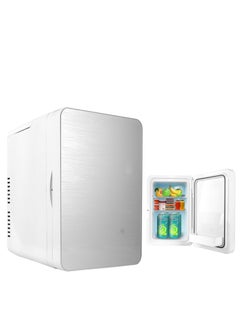 Generic Mini Fridge, 22L/30Cans Portable Cooler & Warmer, 12V DC Small Beverage Refrigerator, for Car Office Desk & Dorm Room Food Beverage Skincare Beauty & Makeup (Silver)  - Image 1