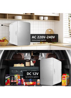 Mini Fridge, 22L/30Cans Portable Cooler & Warmer, 12V DC Small Beverage Refrigerator, for Car Office Desk & Dorm Room Food Beverage Skincare Beauty & Makeup (Silver) - pzsku/Z4C47BC8C3767CE6B30FEZ/45/_/1736997297/2c01b4f0-8393-42b6-80a9-217c6d130c38