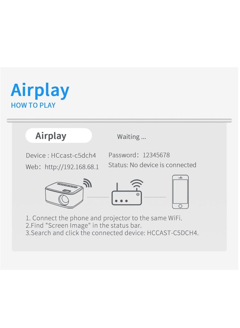 M MIAOYAN M M Miaoyan new mobile phone projector pocket high-definition entertainment projector home  - Image 3