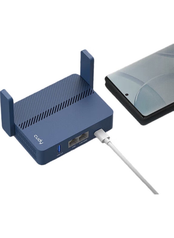 Cudy Ax3000 Wifi 6 Mini Router Tr3000, 2.5G Ethernet Port, Nas, Usb Flash Drive Power For Home, Dormitory, Portable, Travel - Image 1